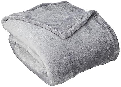 Amazon Basics Double Sized Plush Blanket | 250 GSM, Grey