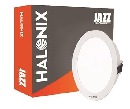 Halonix Jazz 15W White Recessed downlighter | Cutout- 4 inch | Bright Recessed Ceiling Light | Led Downlighter with Surge Protection | Pack 1