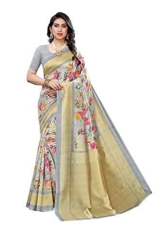 Yashika Women’s Art Silk Saree (AIR Mustard Pack of 2)