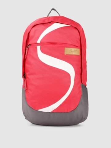 Unisex Pink Brand Logo Backpack