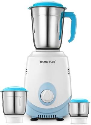 Grand plus Long 550 W Mixer Grinder (Neo | 3 Jars | White, Sky Blue)