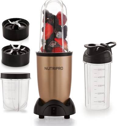 NutriPro Blender 500 W Juicer Mixer Grinder (Nutri | 3 Jars | Gold)