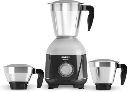 HAVELLS GHFMGCIK050 / GHFMGCIE050 500 W Mixer Grinder (Mixwell N | 3 Jars | Black Grey)