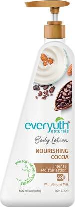 Everyuth Naturals Body Lotion Nourishing Cocoa| 48 hr Moisturization|Long-lasting|Quick Absorbing (500 ml)