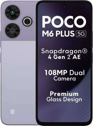POCO M6 Plus 5G (Misty Lavender, 128 GB) (6 GB RAM)