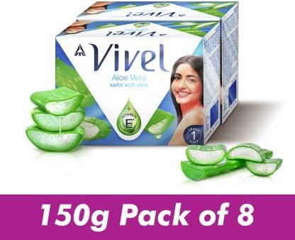 Vivel Aloe Vera Bathing Soap with Vitamin E for Soft Skin