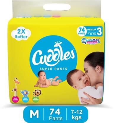 Cuddles – Super Pants Style Diaper – M (74 Pieces)