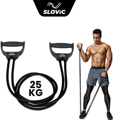SLOVIC Exercise & Stretching Resistance Band Set For Men & Women Workout Heavy Resistance Tube (Black)