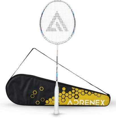 Adrenex by Flipkart AMPERE White Strung Badminton Racquet (Pack of: 1, 77 g)