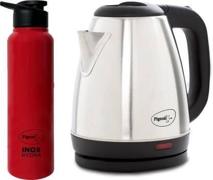 Pigeon Kettle+Water Bottle Electric Kettle with Bottle (1.5 L, Silver)