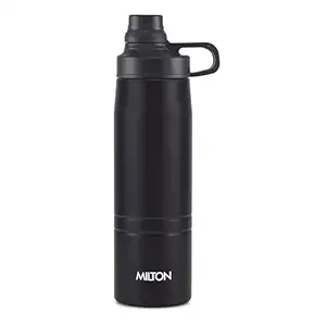 Milton Sprint 600 Thermosteel Insulated Water Bottle, 625 ml, Black