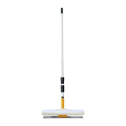 Connecticut Solar – Solar Panel/Glass/Window Cleaning Brush and Kit with 2 in1 Microfiber Washing Brush and Rubber Wiper Brush – 6 Meter fed Telescopic Pole (6 Meter)