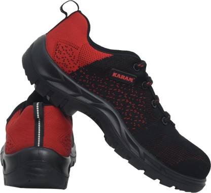 Karam Composite Toe Fabric Safety Shoe (Red, S2, Size 5) Karam Composite Toe Fabric Safety Shoe (Red, S2, Size 5)