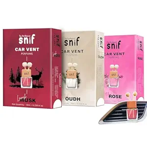 The Old Natural Premium Car Vent Perfume – 10ml | Long-Lasting Oudh Car Air Freshener | Luxury Car Fragrance (Combo)