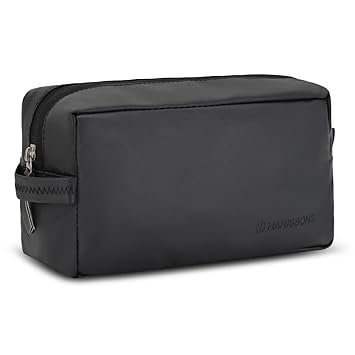 Harissons Solo Water Resistant Vegan Leather Toiletry Kit Travel Pouch for Men & Women
