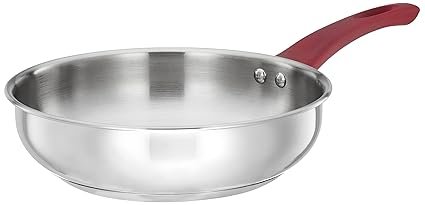 Solimo Stainless Steel Heavy Bottom Fry Pan
