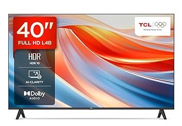 TCL 101 cm (40 inches) Metallic Bezel-Less Full HD Smart Android LED TV 40L4B (Black)