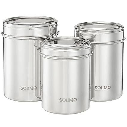 Amazon Brand – Solimo Stainless Steel Canister Set