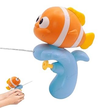 GRAPHENE Water Guns Holi Pichkari for Kids Water Pistol Small Fish Shape Squirt Water Gun Toys for Boys Girls (Clownfish) Fish Water Pistol Outdoor Summer Fun (Pack of 1)
