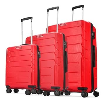 Aristocrat Polypropylene Chroma Set of 3 Hard Spinner Luggage (55+65+75Cm)