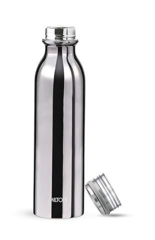 Milton Glitz 750 Thermosteel 24 Hours Hot and Cold Water Bottle, 710 ml, Silver