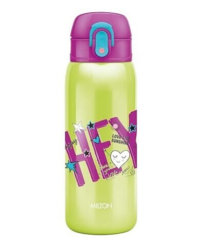 Milton Jolly 475 Thermosteel Kids Hot and Cold Water Bottle, 390 ml, Green