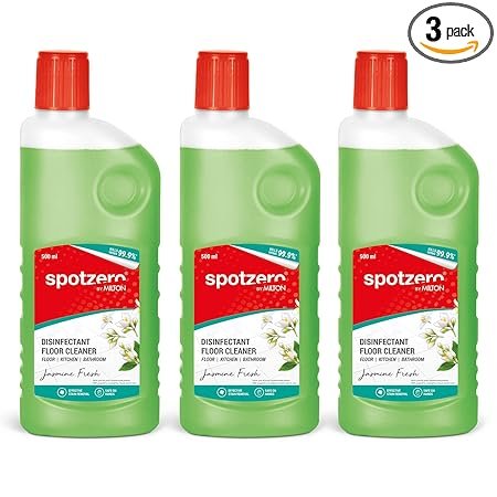 Spotzero By Milton Disinfectant Floor Cleaner Set of 3, 500 ml Each, Jasmine