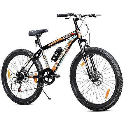 Leader Beast 26T Multispeed (7 Speed) Mountain Bike with Front Suspension & Dual Disc Brake – MATT Black/SEA Green
