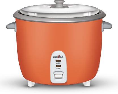 Kenstar MY COOK 2.0 Electric Rice Cooker with Steaming Feature (2 L, ORANGE & GREY)