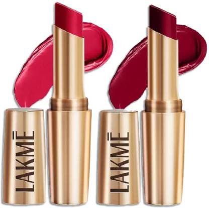 Lakmé 9TO5 Primer + Matte Lip Color (Burgundy Passion + Iconic Red, 7.2 g)