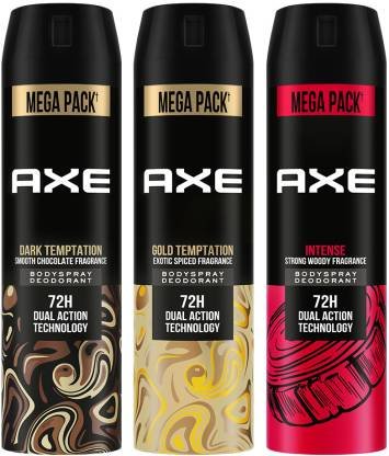 AXE Gold Temptation, Dark Temptation and Intense Deodorant Spray – For Men