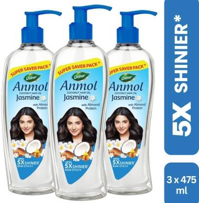 Dabur Anmol Jasmine Coconut Oil – 475ml x Pack of 3