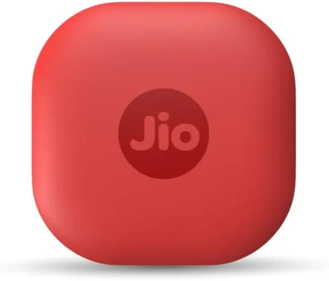 JioTag Air for iOS (Red) Worldwide Tracker, Pair with Apple Find My app for Keys, 120 dB