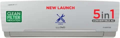 Lloyd 1.5 Ton 3 Star Inverter Split AC (5 in 1 Convertible, Copper, GLS18I3FWAGC)