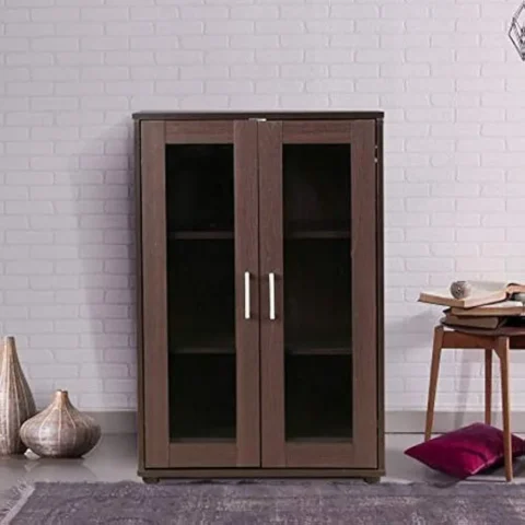 Hometown Epson Engineered Wood Storage Cabinet in Beech Chocolate Colour