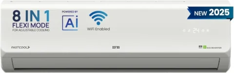 IFB Model Silver Plus Smart Series 1.5 Ton 5 Star In-built Wifi Split AC with HD Compressor, AI, Copper Condenser)