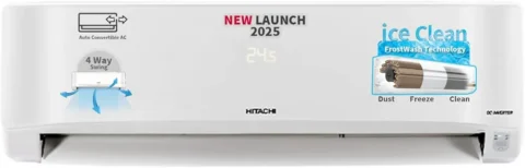 Hitachi 1.5 Ton 5 Star Xpandable+ Inverter Split AC (100% Copper, Smart Display, White)