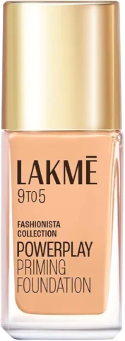 Lakme 9To5 Primer + Matte Perfect Cover Foundation, W120 Warm Crème, 25 ml