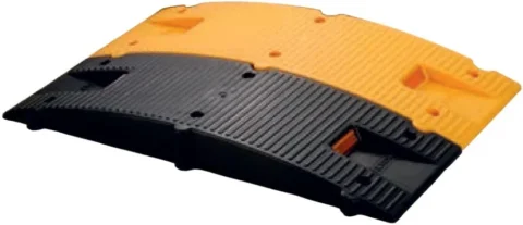 75MM Speed Breaker 2.5 Meter ABS Road Bump (Black and Yellow) Pack Of 10 SIZE 250 X750 X75 (250MM X 10 BLOCKS)