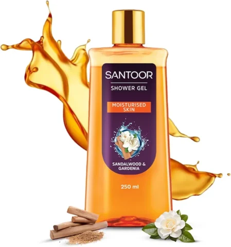 Santoor Moisturizing Shower Gel With Natural Sandalwood & Gardenia Extracts