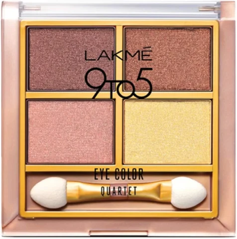 Lakme 9 to 5 Eye Color Quartet Eye Shadow, Desert Rose, 7g
