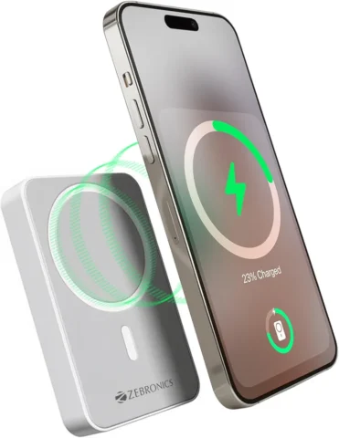 ZEBRONICS MW63 Wireless Power Bank, 10000 mAh, Outputs – 20W Wired