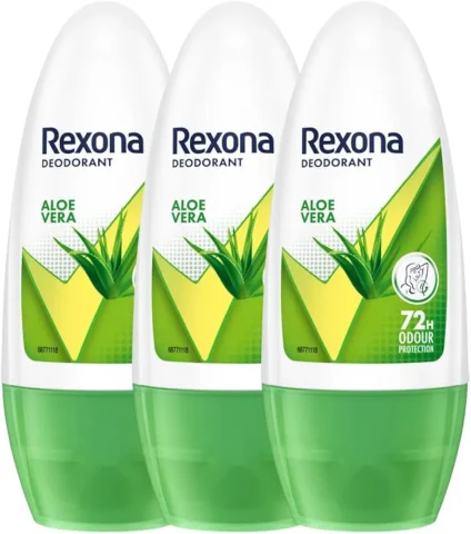 Rexona Aloe Vera Underarm Roll-On Deodorant for Women 50ML (Pack of 3)