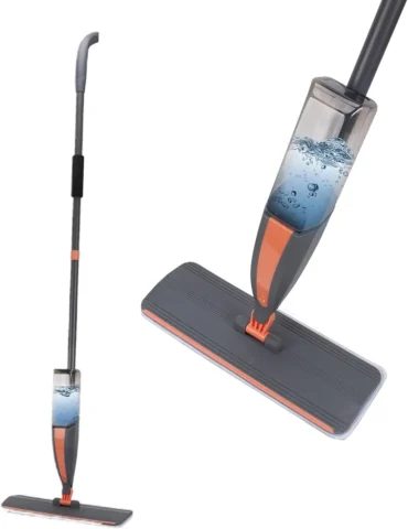 BonKaso Spray Mop with Handle & 420ML Refillable Bottle