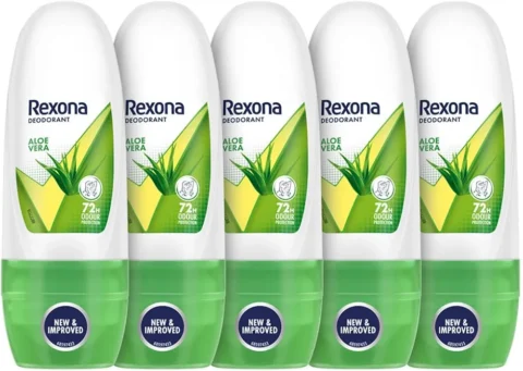 Rexona Aloe Vera Underarm Roll-On Deodorant for Women 25ML (Pack of 5)