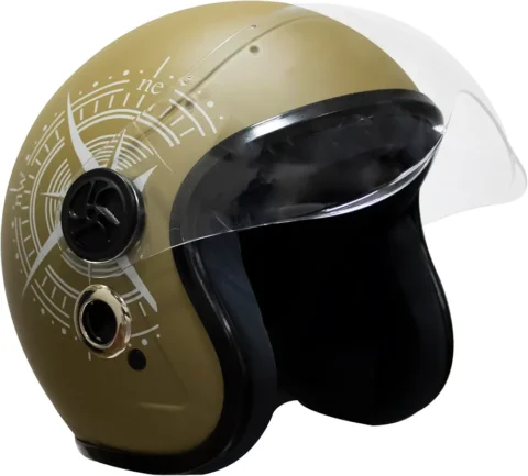 Turtle Helmet Star with Visor Open Face Design with Scratch Resistive Clear Visor & Hard Shell ABS Plastic Helmet-Parent