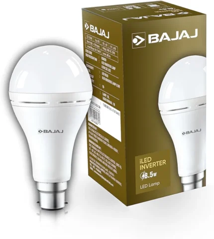 Bajaj iLED 8.5W Rechargeable Emergency Inverter LED Bulb (Pack of 1, White)