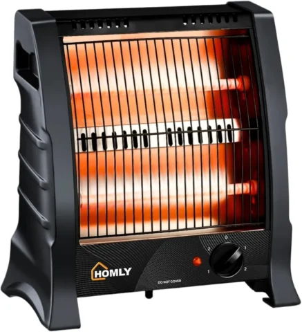 Homly Ritz 800 Watts Halogen Room Heater with Dual Heating Tubes