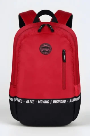 Gear Men/Women Bomber Eco Statet 22 Litre Medium Water Resistant School Bag/College Bag/Standard 3 Compartment Backpack / – Red, Multicolor