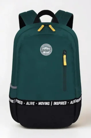 Gear Bomber Eco Statement 22L Medium Water Resistant School Bag/College Bag/Standard 4 Compartment Backpack For Men/Women -Bottlegreen